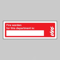 Fire Warden for this Department Is