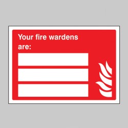 Your Fire Wardens Are (Space for 3 People)