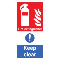 Fire Extinguisher Keep Clear (Multi Message)