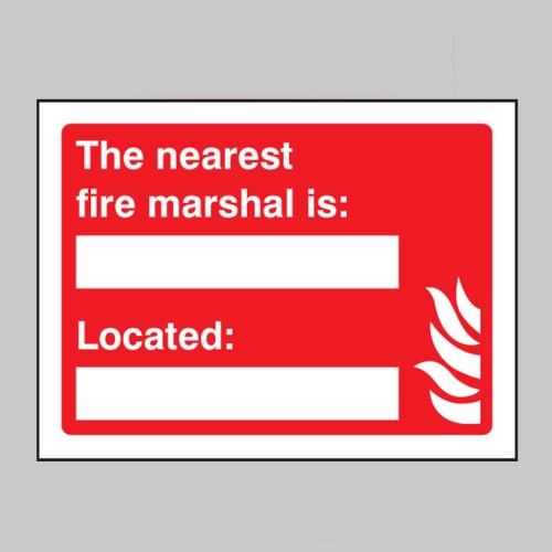 The Nearest Fire Marshal Is (Space for Details)