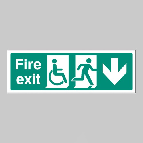 Disabled Fire Exit - Arrow Down