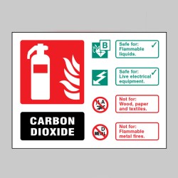 CO2 Carbon Dioxide Extinguisher Identification