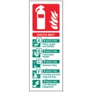 Water Mist Extinguisher Identification