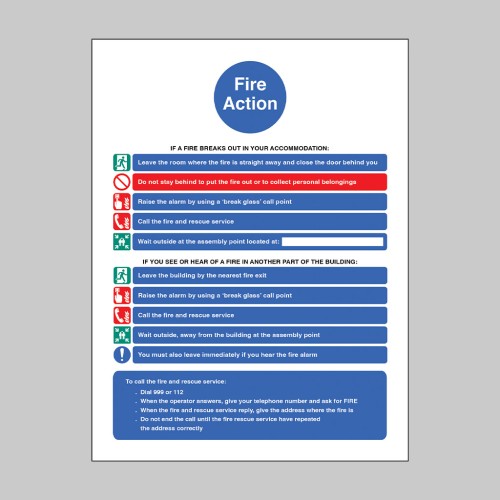 Action Notice for Housing with Communal Alarm