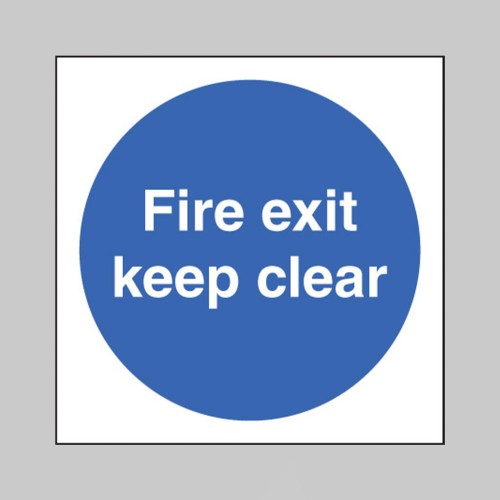 Fire Exit Keep Clear