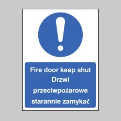 Fire Door Keep Shut (English / Polish)