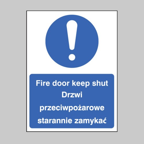 Fire Door Keep Shut (English / Polish)