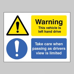 Warning - This Vehicle Is Left Hand Drive