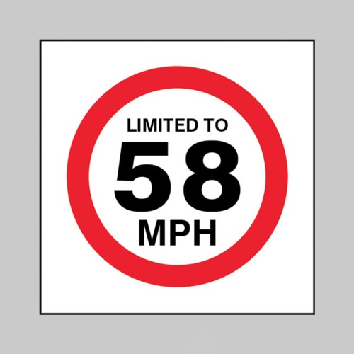 Limited to 58mph