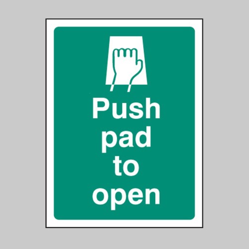 Push Pad to Open