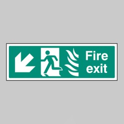 HTM Fire Exit - Arrow Down Left