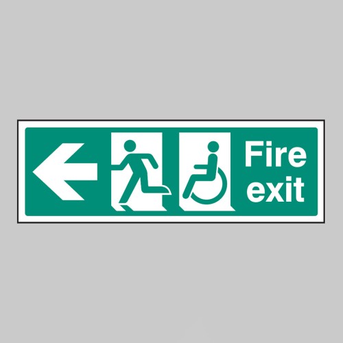 Disabled Fire Exit - Arrow Left