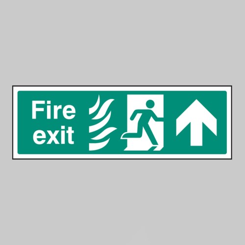 HTM Fire Exit - Arrow Up / Straight On