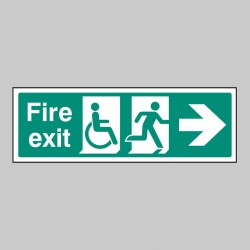 Disabled Fire Exit - Arrow Right