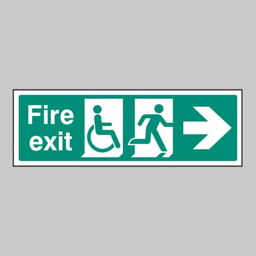 Disabled Fire Exit - Arrow Right