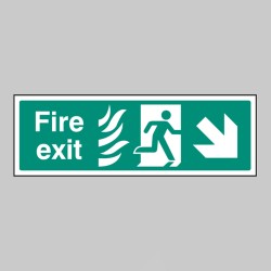 HTM Fire Exit - Arrow Down Right