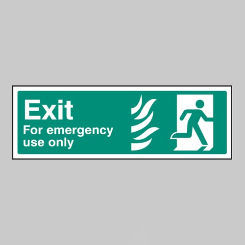 HTM Exit for Emergency Use Only - Right