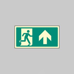 Intermediate Fire Exit Marker - Arrow Up / Straight On