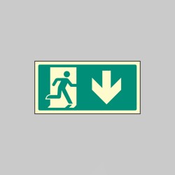 Intermediate Fire Exit Marker - Arrow Down