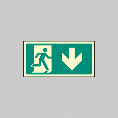 Intermediate Fire Exit Marker - Arrow Down