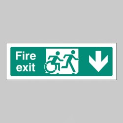 Inclusive Disabled Fire Exit Design - Arrow Down