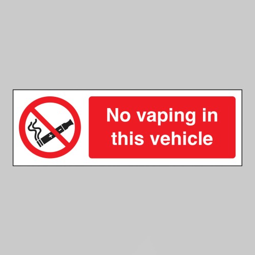 No Vaping in this Vehicle