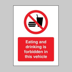 Eating and Drinking is forbidden in this Vehicle