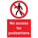 No Access for Pedestrians