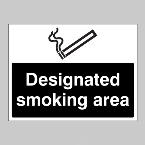 Designated Smoking Area (White / Black)