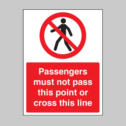 Railway Prohibition - Passengers must Not Pass this Point