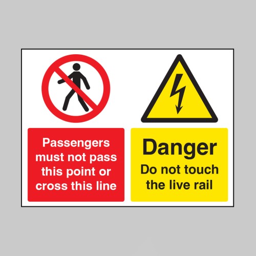 Railway Prohibition - Do Not Pass this Point or Cross this Line - Do Not Touch the Live Rail