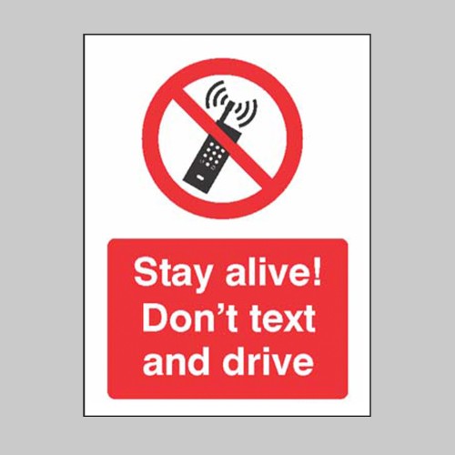 Stay Alive Don't Text and Drive