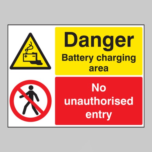 Danger - Battery Charging - No Unauthorised Entry