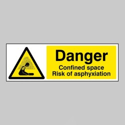 Danger - Confined Space - Risk of Asphyxiation