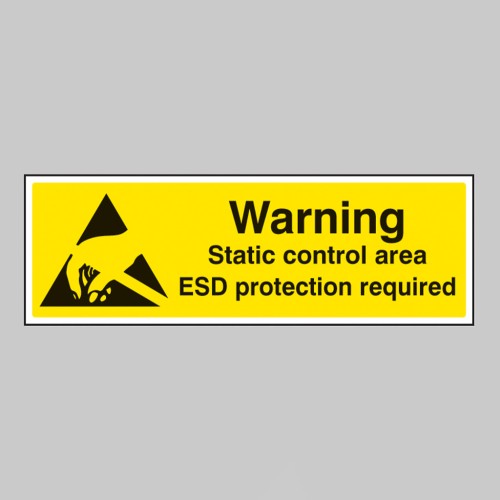 Warning - Static Control Area ESD Protection Required