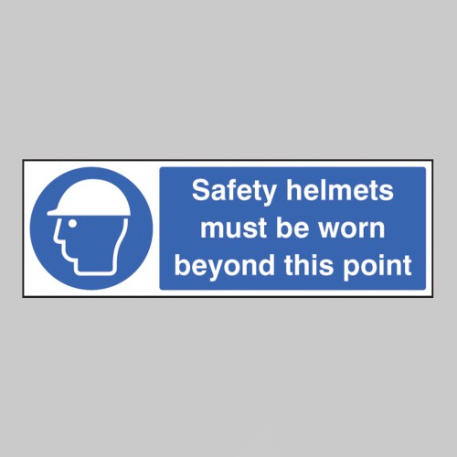 Safety Helmets Must be Worn Beyond this Point