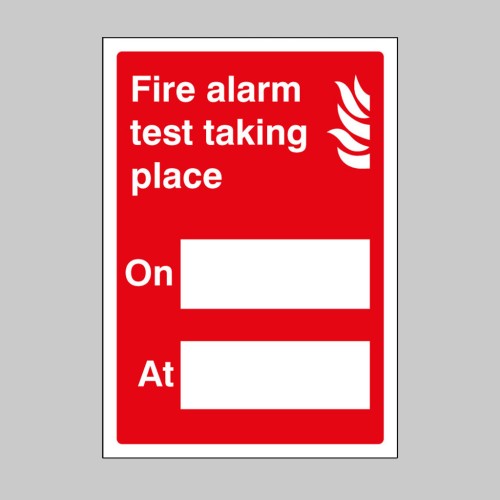 Fire Alarm Test - Adapt-a-Sign