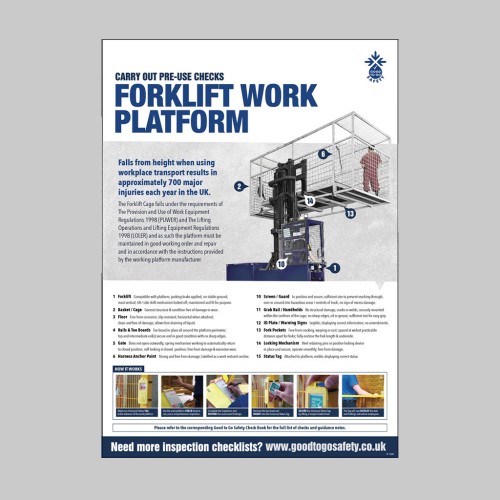 Forklift Work Platform Inspection - Poster