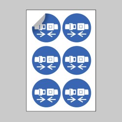 Seatbelt Symbol - Labels (Sheet of 6)