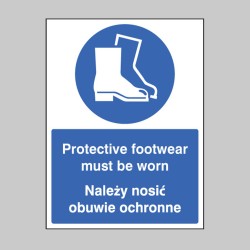 Protective Footwear Must be Worn (English / Polish)