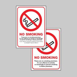 Double Sided No Smoking Premise - (Scotland)