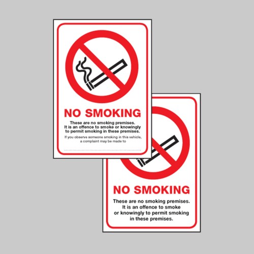 Double Sided No Smoking Premise - (Scotland)