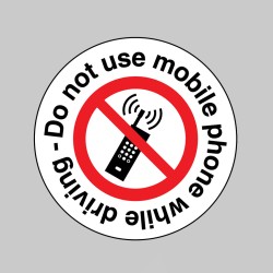 Do not use Mobile Phone while Driving Labels