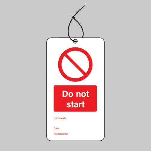 Do Not Start - Double Sided Tags (Pack of 10)