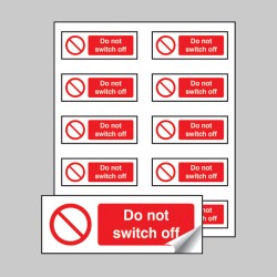 Do Not Switch Off Labels (Pack of 10)