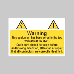 Warning - Wired to the Two Versions - Labels