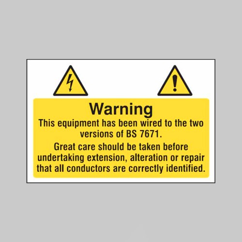 Warning - Wired to the Two Versions - Labels