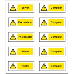 Office Labels (Various Machinery) (Sheet of 10)