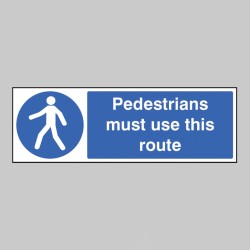 Pedestrians Must Use this Route