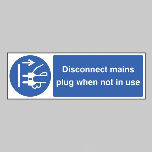 Disconnect Mains Plug When Not in Use